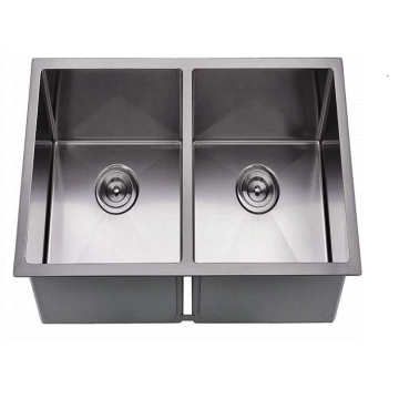 Undermount handmade double bowl wash basin sink